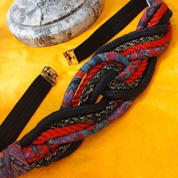 Vintage Accessories - Vintage Leather Shop Braided Belt